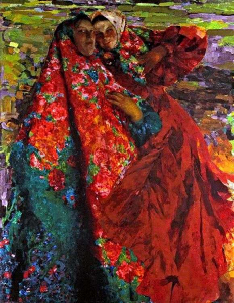 Описание картины Филиппа Малявина «Женщины»