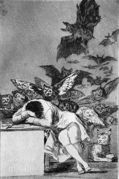 Описание картины Франсиско де Гойи «Сон разума рождает чудовищ»