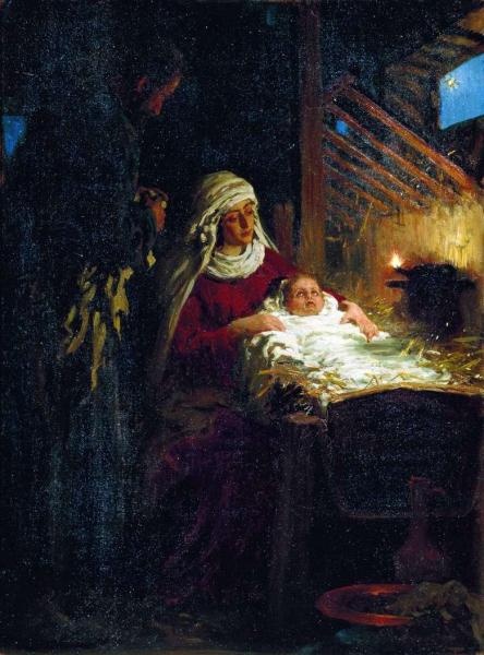 Описание картины Ильи Репина «Рождество»