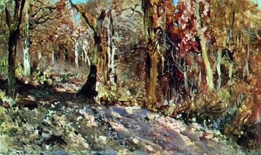 Описание картины Исаака Левитана «Осенний лес»