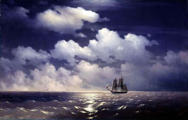 Описание картины Ивана Айвазовского «Бриг «Меркурий» после победы над двумя турецкими кораблями»