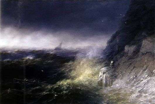 Описание картины Ивана Айвазовского «Буря на Черном море»