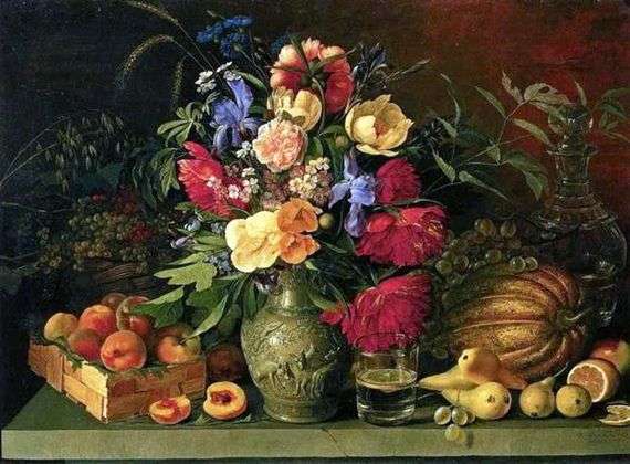 Описание картины Ивана Хруцкого «Цветы и плоды»