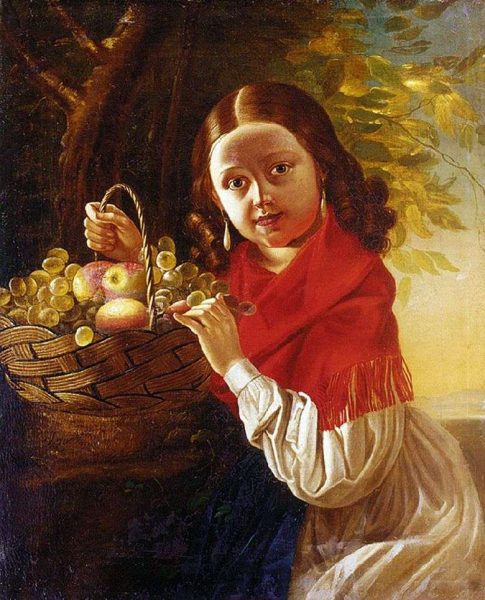 Описание картины Ивана Хруцкого «Девушка с фруктами»