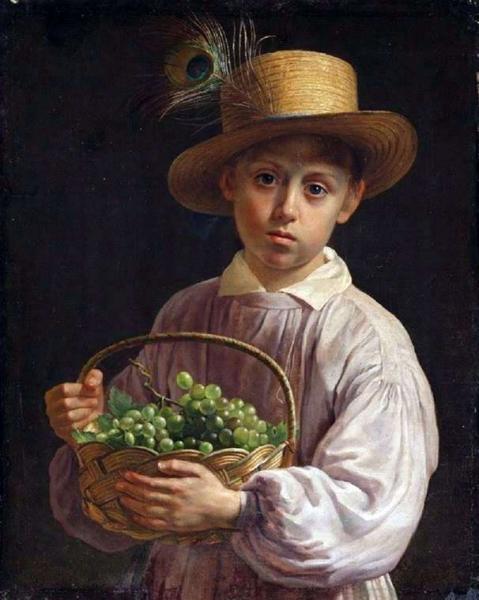 Описание картины Ивана Хруцкого «Портрет мальчика в соломенной шляпе»
