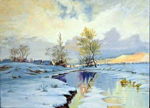 Описание картины Ивана Ивановича Ендогурова «Начало весны (1885)»