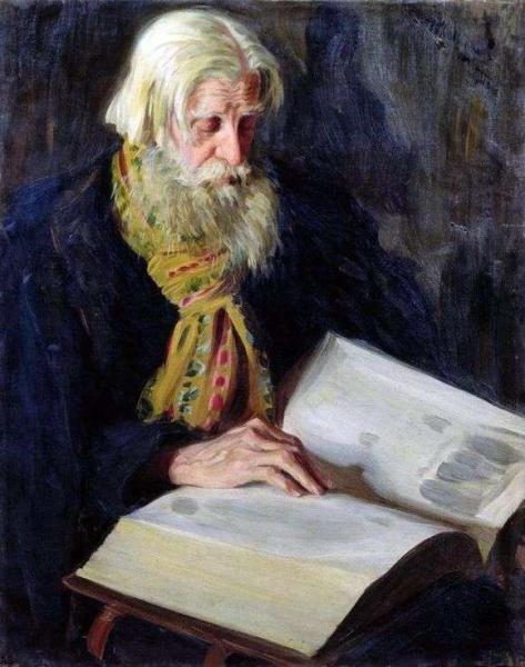 Описание картины Ивана Куликова «Читающий старик» (Портрет старообрядца)