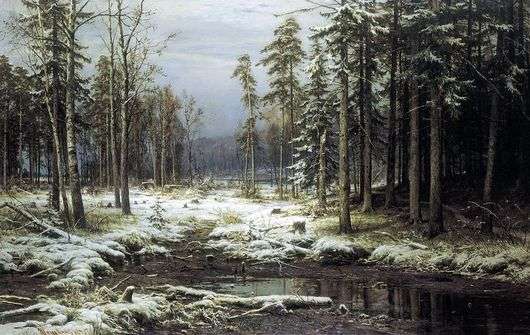Описание картины Ивана Шишкина «Первый снег»