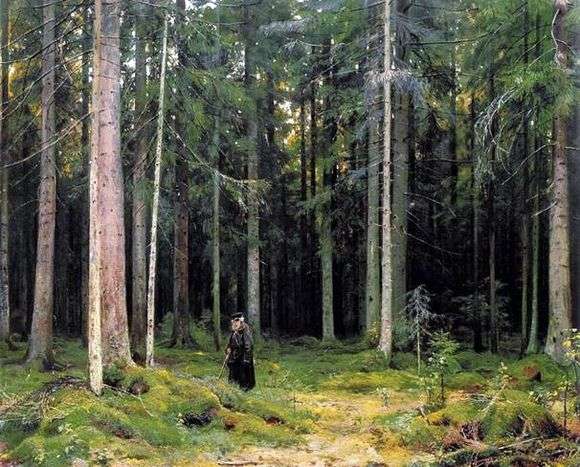 Описание картины Ивана Шишкина «В лесу графиня Мордвинова»