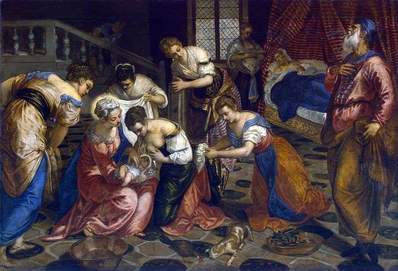 Описание картины Якопо Тинторетто «Наказание Иоанна Крестителя»