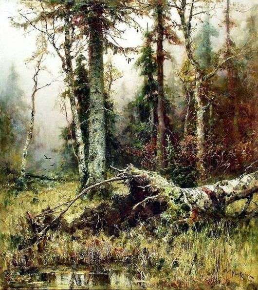 Описание картины Юлия Клевера «Лес»