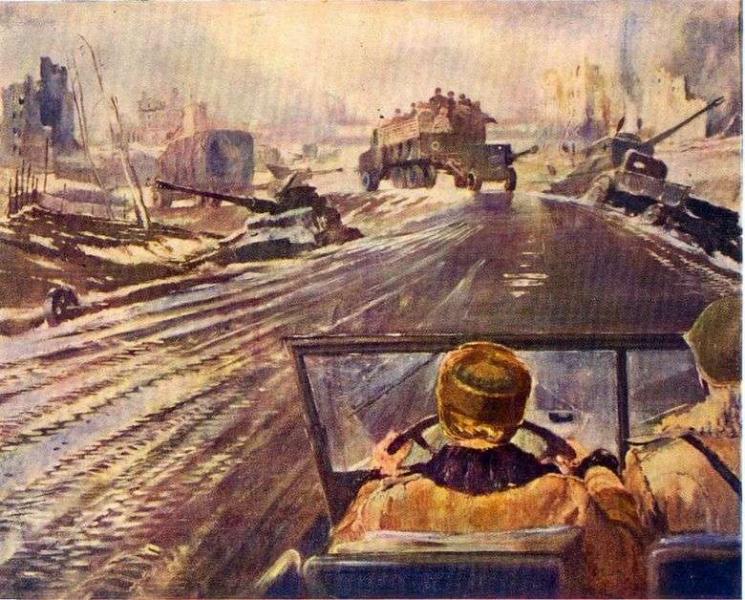 Описание картины Юрия Пименова «Парадная дорога»