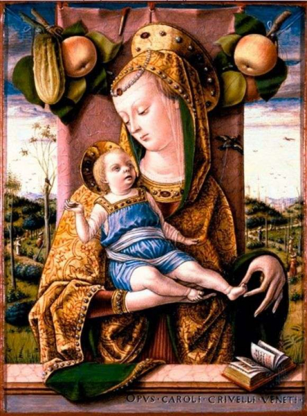 Описание картины Карлы Кривелли «Мадонна с младенцем»