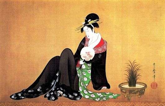 Описание картины Китагавы Утамаро «Красавица»