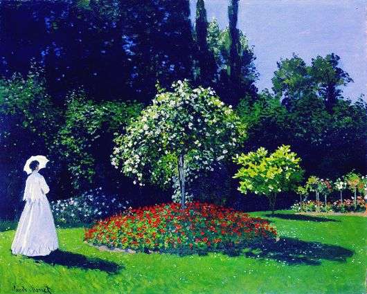 Описание картины Клода Моне «Дама в саду»