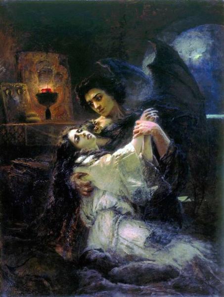 Описание картины Константина Маковского «Тамара и Демон»