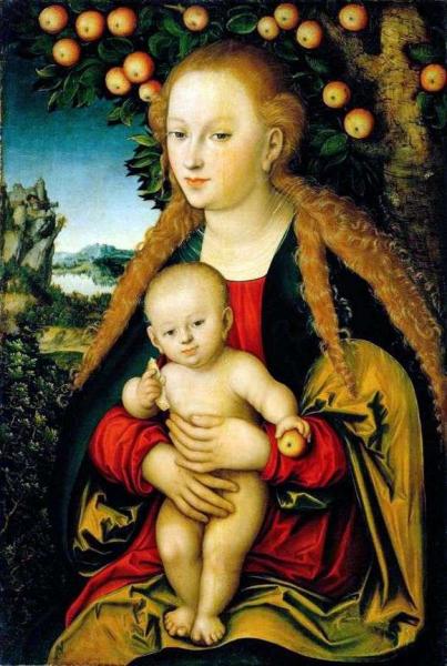Описание картины Лукаса Кранаха «Мадонна с младенцем»