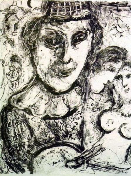 Описание картины Марка Шагала «Автопортрет»