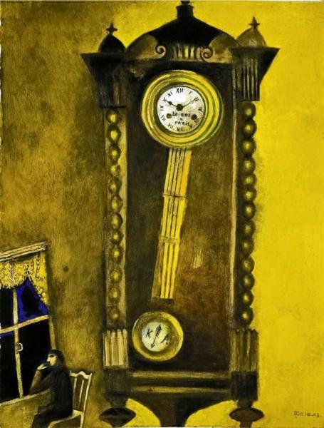 Описание картины Марка Захаровича Шагала «Часы»
