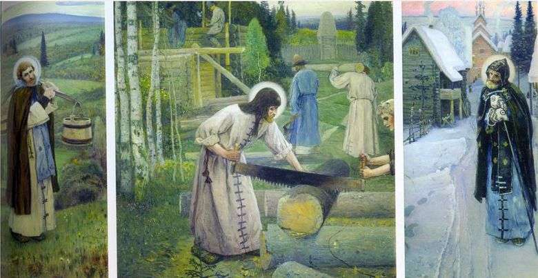 Описание картины Михаила Нестерова «Творения преподобного Сергия»