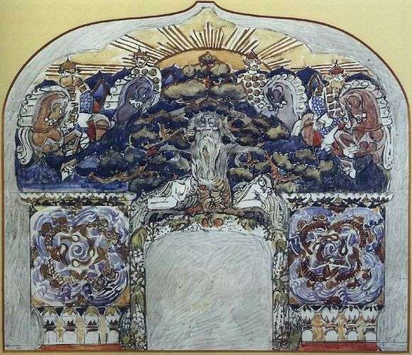 Описание картины Михаила Врубеля «Эскиз у камина»