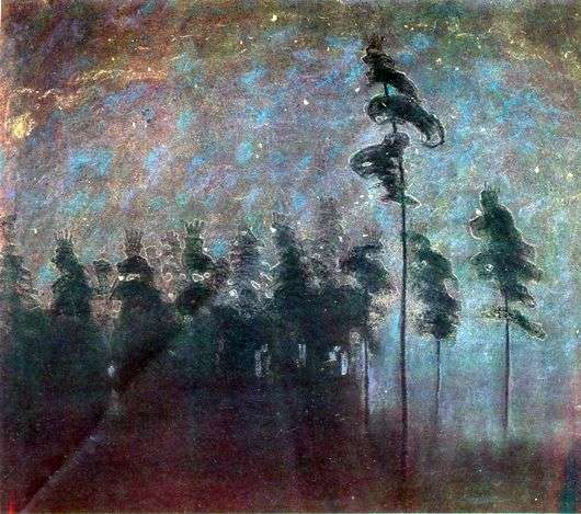 Описание картины Микалоюса Чюрлениса «Лес»