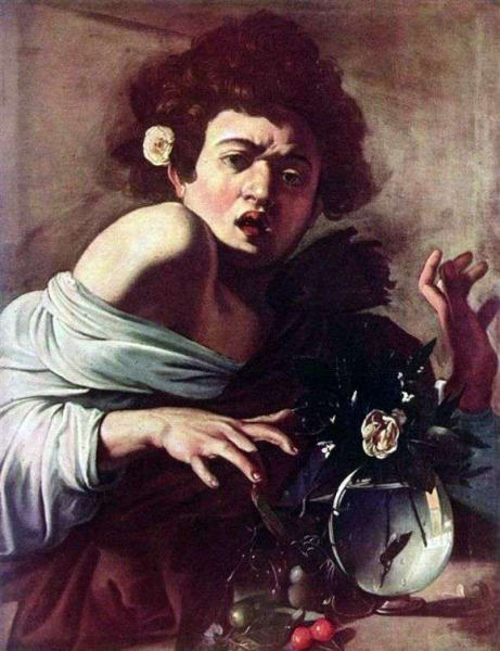 Описание картины Микеланджело Меризи да Караваджо «Мальчик, укушенный ящерицей»