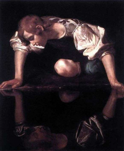 Описание картины Микеланджело Меризи да Караваджо «Нарцисс»