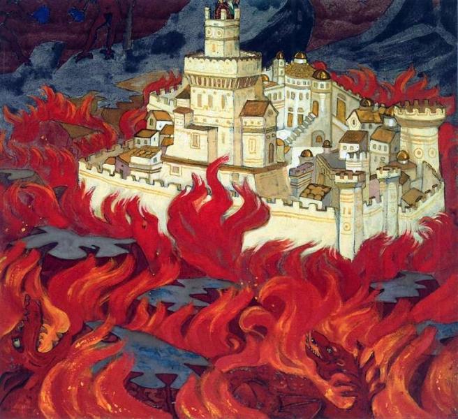Описание картины Николая Рериха «Чистейший город — раздражение врагам»