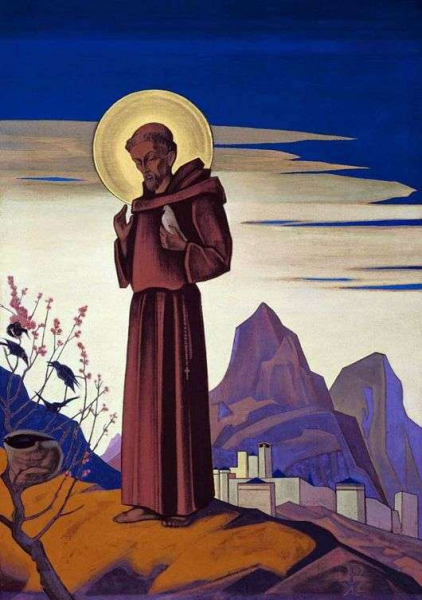 Описание картины Николая Рериха «Святой Франциск Ассизский»