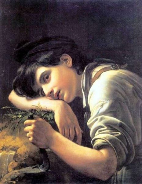 Описание картины Ореста Кипренского «Юный садовник»