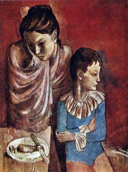 Описание картины Пабло Пикассо «Мать и сын акробата»