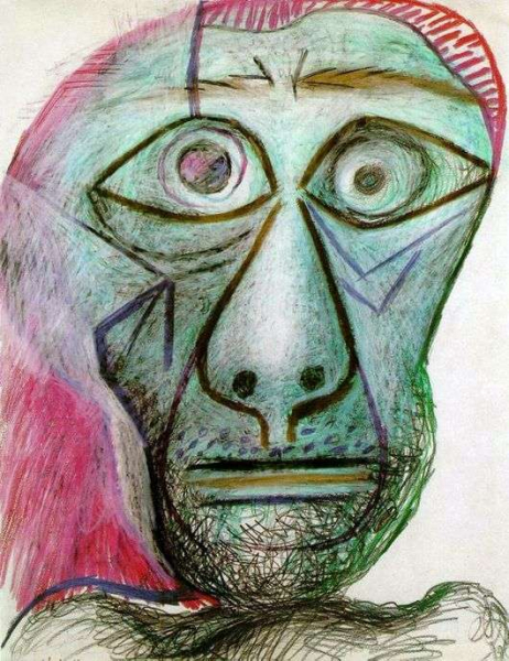 Описание картины Пабло Пикассо «Автопортрет» (30 июня 1972 г)