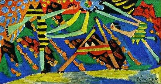 Описание картины Пабло Пикассо «Купальщицы»