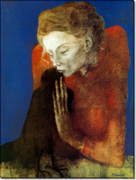 Описание картины Пабло Пикассо «Женщина с вороной»