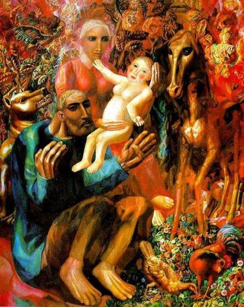 Описание картины Павла Филонова «Крестьянская семья»