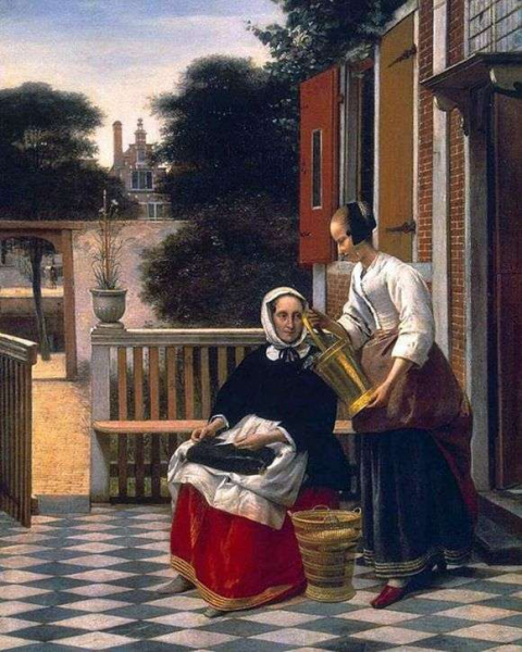 Описание картины Питера де Хоха «Госпожа и служанка»