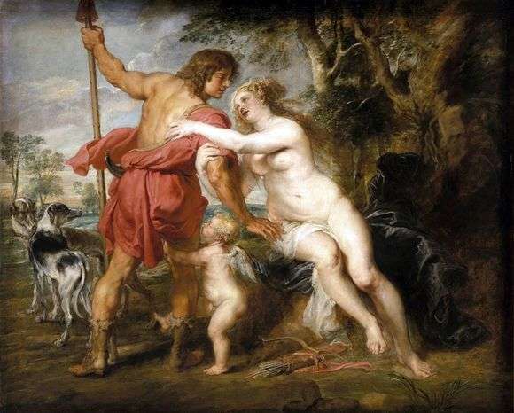Описание картины Питера Рубенса «Венера и Адонис»