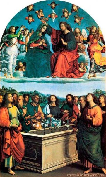 Описание картины Рафаэля Санти «Коронация Марии»