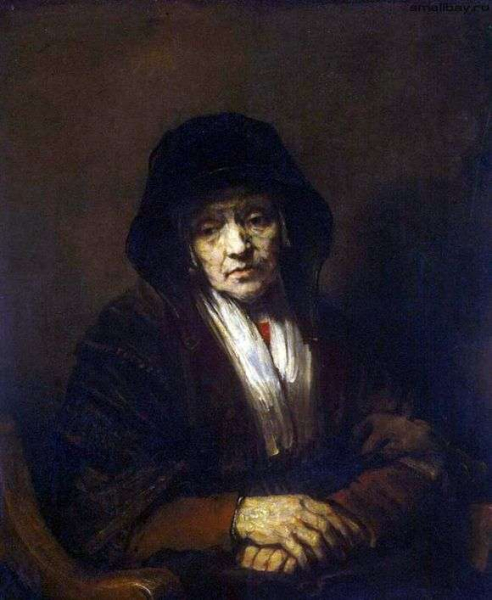 Описание картины Рембрандта Харменса ван Рейна «Портрет старухи»