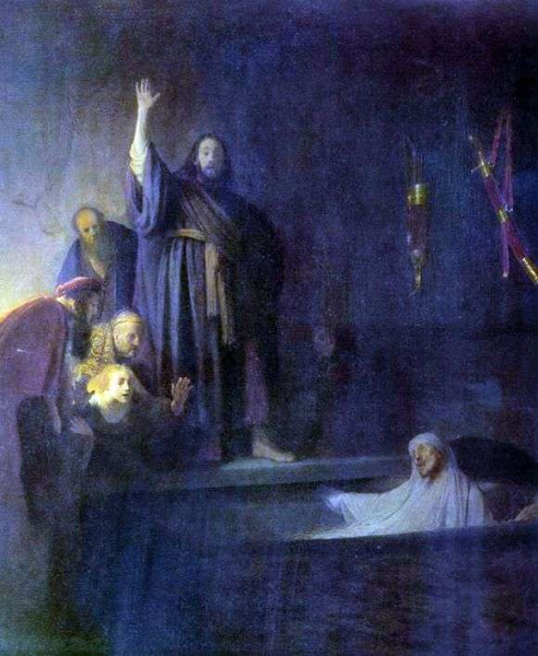 Описание картины Рембрандта «Воскресение Лазаря»