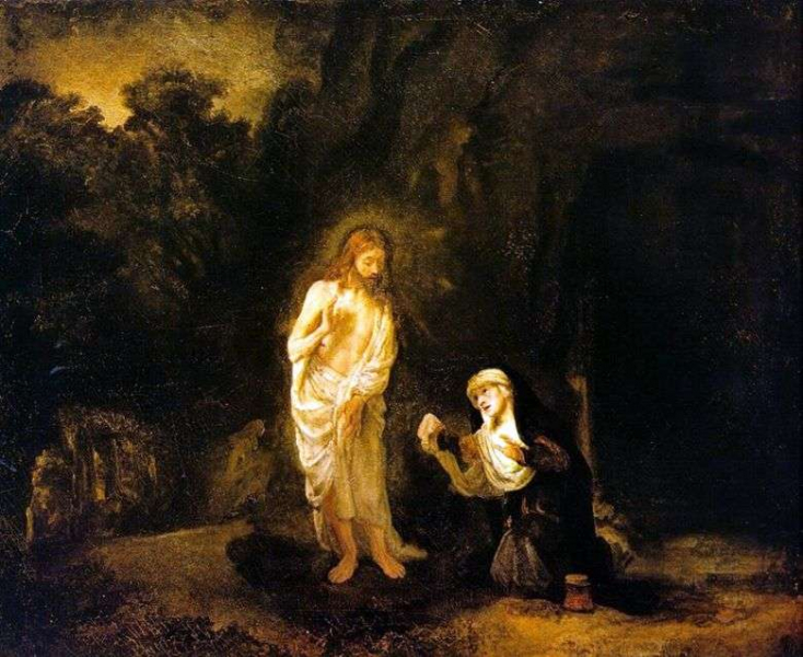 Описание картины Рембрандта Харменса ван Рейна «Явление Христа Марии Магдалине»