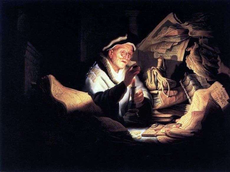 Описание картины Рембрандта Харменса ван Рейна «Притча о богаче»
