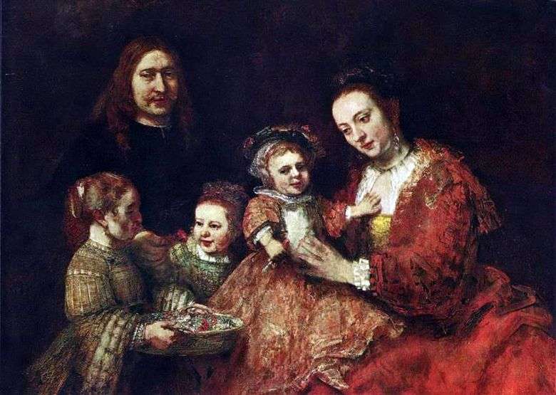 Описание картины Рембрандта Харменса ван Рейна «Семейный портрет»