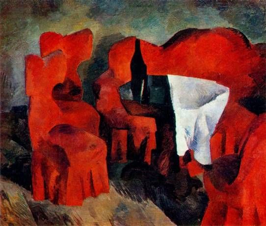 Описание картины Роберта Фалька «Красная мебель”