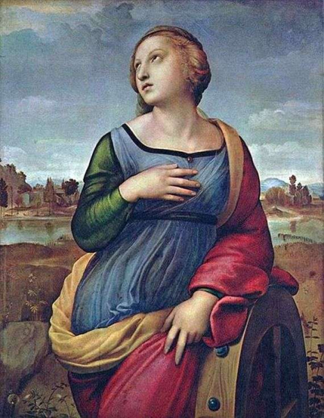 Описание картины святого Рафаила «Святая Екатерина Александрийская»