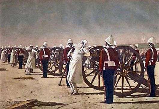 Описание картины Василия Верещагина «Подавление индийского мятежа англичанами»