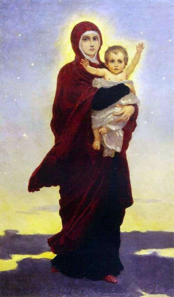 Описание картины Виктора Васнецова «Богоматерь с младенцем»