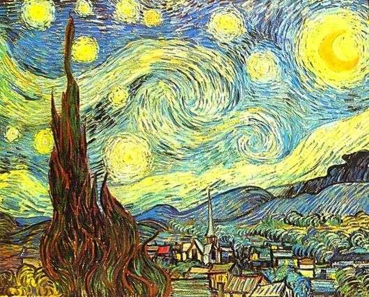 Описание картины Винсента Ван Гога «Звездная ночь»