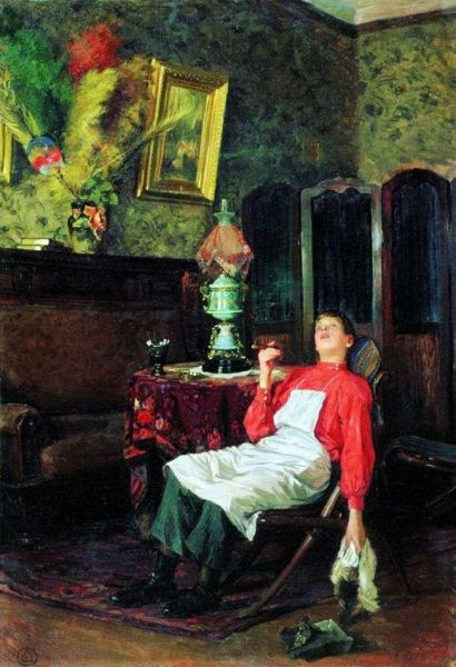 Описание картины Владимира Маковского «Без хозяина»